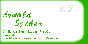 arnold sziber business card